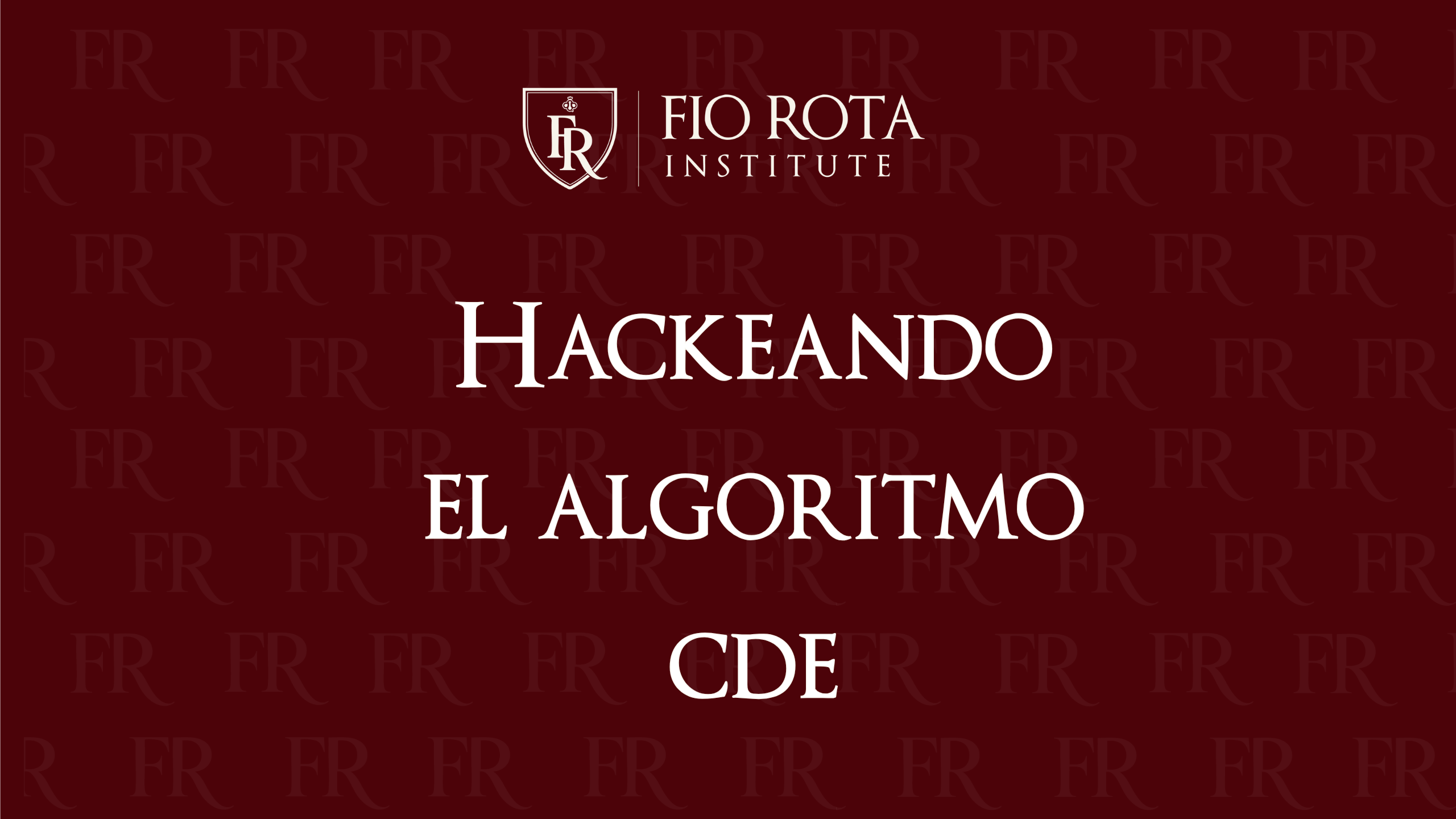 Hackeando el algoritmo cde